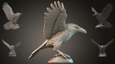 Animal figurines (Bird figurine with wings, STKJI_000246) 3D models for cnc