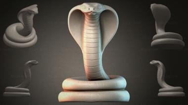 Animal figurines (Cobra statue, STKJI_000249) 3D models for cnc