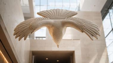 Animal figurines Carved bird in flight 3d model