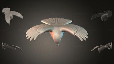 Animal figurines (Carved bird in flight, STKJI_000253) 3D models for cnc