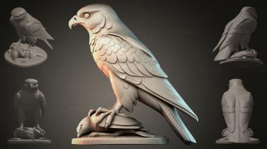 Animal figurines (Eagle figurine on a stand, STKJI_000254) 3D models for cnc