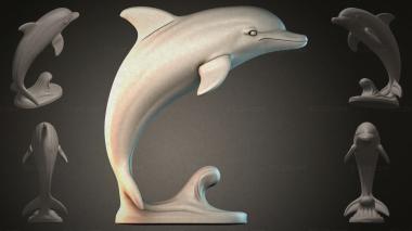 Animal figurines Dolphin on a stand 3d model