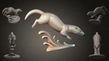 Animal figurines Seal on a Wave 3d model