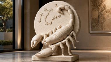 Animal figurines Scorpio on a stand 3d model