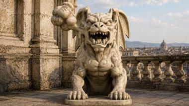 Animal figurines Gargoyle statue 3d model