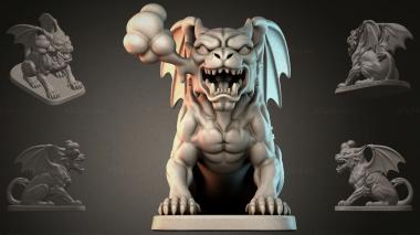 Animal figurines (Gargoyle statue, STKJI_000399) 3D models for cnc