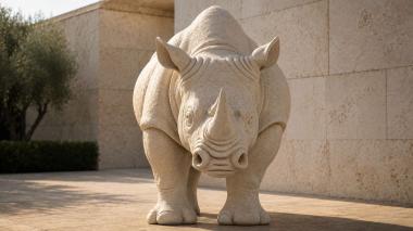 Animal figurines Sculpture of a rhinoceros 3d model