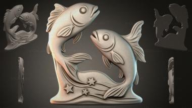Animal figurines Ornamental fish 3d model