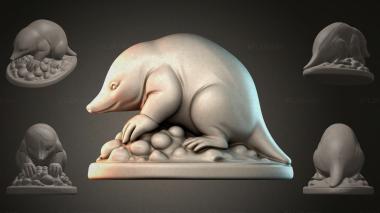 Animal figurines Mole figurine 3d model