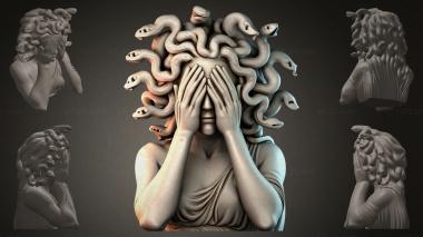 Animal figurines (Statue of Medusa the Gorgon, STKJI_000420) 3D models for cnc