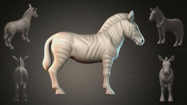 Animal figurines (Zebra model, STKJI_000427) 3D models for cnc