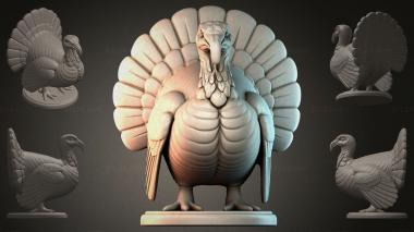 Animal figurines (Turkey figurine, STKJI_000428) 3D models for cnc