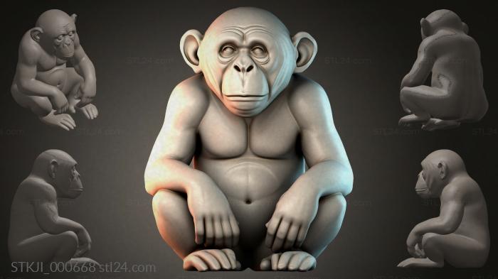 Фигурки животных (STKJI_000668) 3D модель для ЧПУ станка