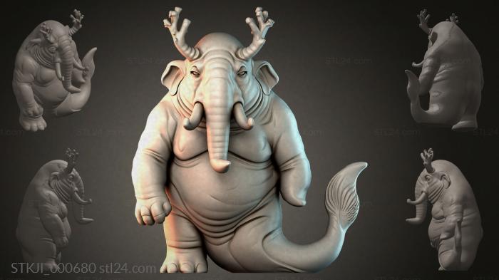 Фигурки животных (STKJI_000680) 3D модель для ЧПУ станка