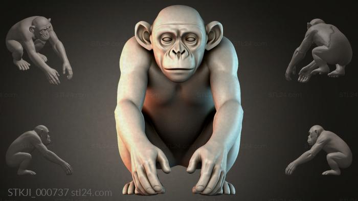 Фигурки животных (STKJI_000737) 3D модель для ЧПУ станка