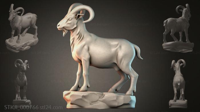 Фигурки животных (STKJI_000766) 3D модель для ЧПУ станка