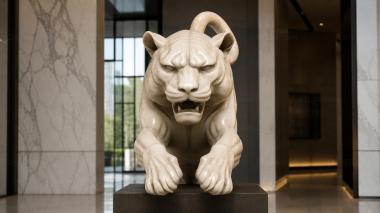 Animal figurines Leaping Tiger 3d model