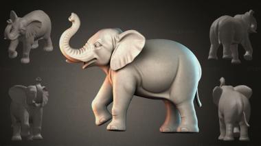 Animal figurines (Elephant 3D model, STKJI_000877) 3D models for cnc