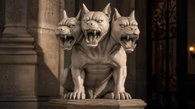 Animal figurines Three-Headed Dog 3d model