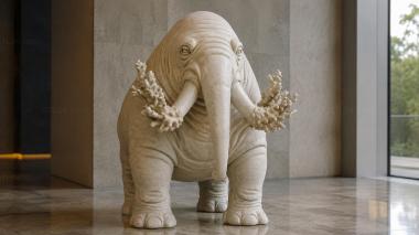 Animal figurines Elephant Seal Figurine 3d model