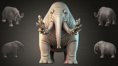 Animal figurines (Elephant Seal Figurine, STKJI_000887) 3D models for cnc