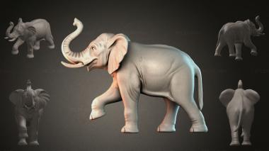 Animal figurines (Elephant 3D model, STKJI_000894) 3D models for cnc