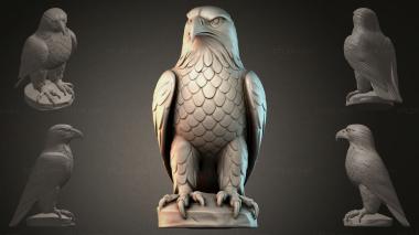Animal figurines (Eagle figurine, STKJI_000895) 3D models for cnc