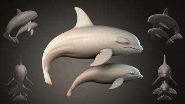 Animal figurines 3D model of a dolphin 3d model