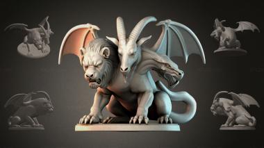 Animal figurines Sphinx with wings 3d model