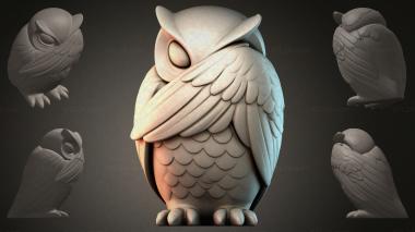 Animal figurines Decorative owl 3d model
