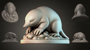 Animal figurines Animal figurine on stones 3d model