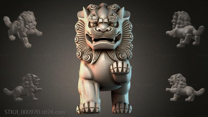 Фигурки животных (STKJI_000970) 3D модель для ЧПУ станка