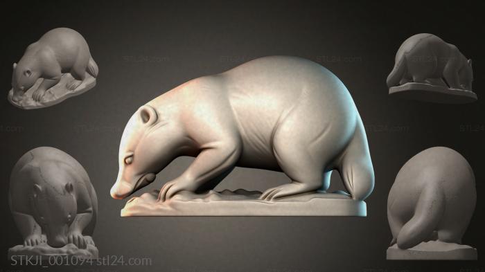 Фигурки животных (STKJI_001094) 3D модель для ЧПУ станка