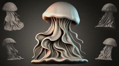 Animal figurines Jellyfish mushroom 3d model