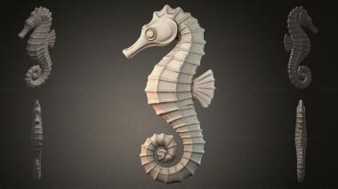 Animal figurines Seahorse 3d model