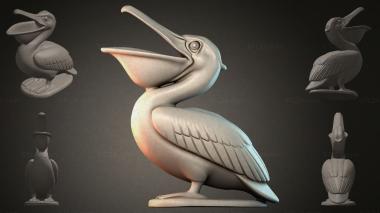 Animal figurines Pelican figurine 3d model