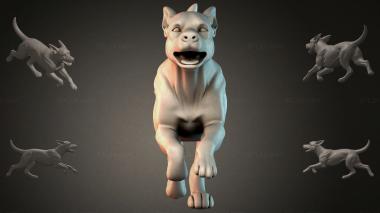Animal figurines Running Dog 3d model