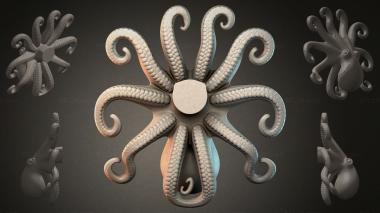 Animal figurines Octopus Tentacles 3d model