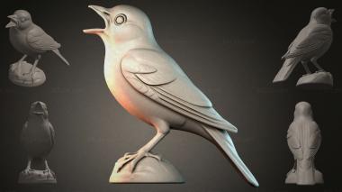 Animal figurines Bird sculpture 3d model