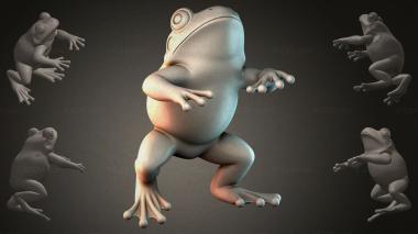 Animal figurines 3D model of a frog 3d model