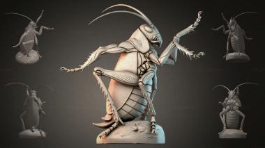 Фигурки животных (Божья коровка с поднятыми крыльями 3D модель, STKJI_004527) 3D модель для ЧПУ станка