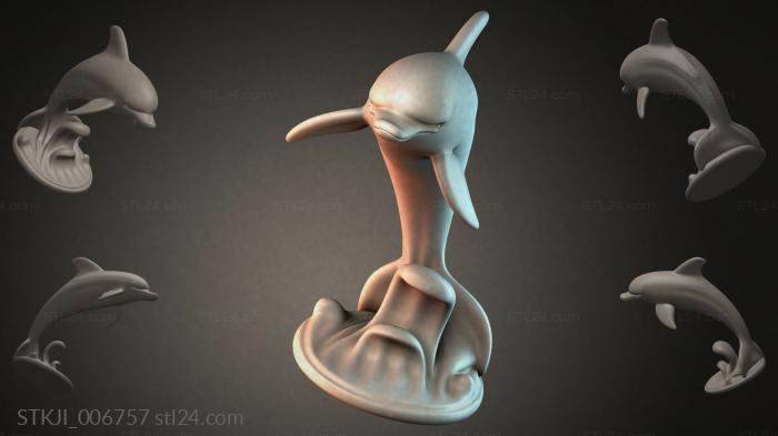 Набор dolphin heads - головы дельфинов 3D модель