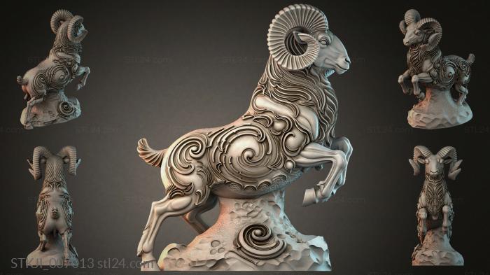 Animal figurines (STKJI_007013) 3D models for cnc
