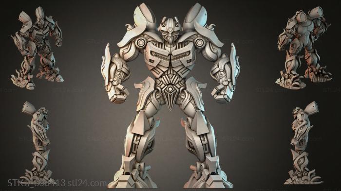 Transformer robot with geometric wings 3d STL model