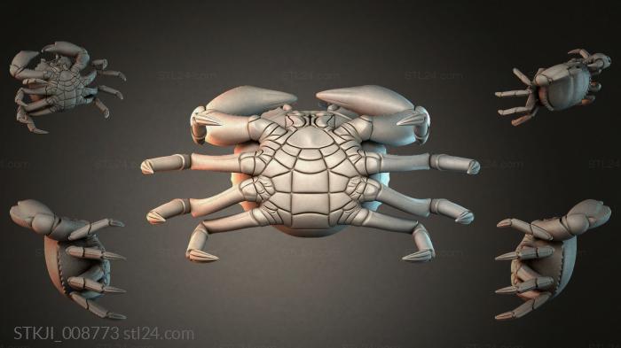 Краб с поднятыми клешнями 3D модель