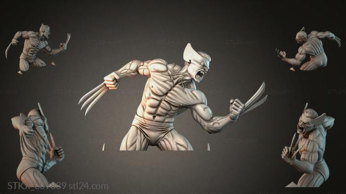 Wolverine волк боец с когтями и клинками
