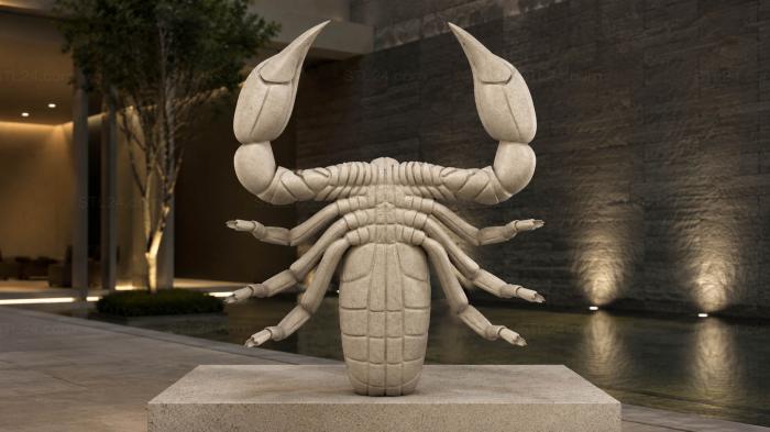 Scorpion with raised claws 3d STL model