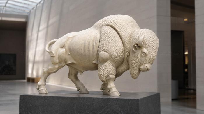 Rhinoceros with textured skin, full-figure 3D model 3d STL model