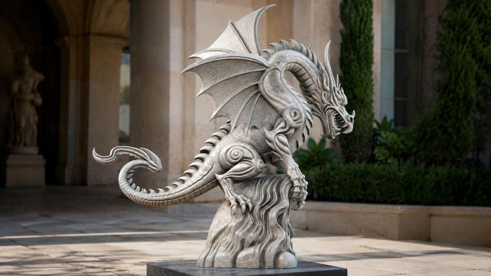 Fantasy Dragons Set of 6 CNC Models 3d STL model