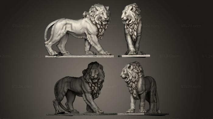 Статуэтки львы тигры сфинксы (Львиный люксембургский сад, STKL_0046) 3D модель для ЧПУ станка